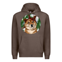 Coffee Shiba Inu Christmas Premium Hoodie - RanaPortraitStore