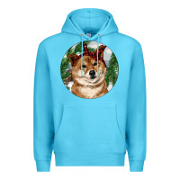 Ocean Blue Shiba Inu Christmas Premium Hoodie - RanaPortraitStore