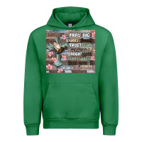 Emerald pray big worry small trust god Urban Hoodie - MaliasSmallBusiness