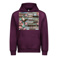 Mauve Wine pray big worry small trust god Urban Hoodie - MaliasSmallBusiness