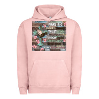 Pigment Salmon pray big worry small trust god Urban Hoodie - MaliasSmallBusiness