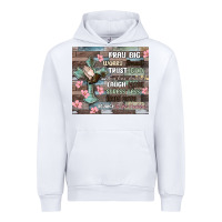 White pray big worry small trust god Urban Hoodie - MaliasSmallBusiness