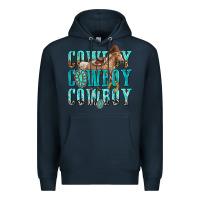 Navy cowboy cowboy cowboy Premium Hoodie - texasbilliewilder