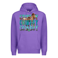 Purple cowboy cowboy cowboy Premium Hoodie - texasbilliewilder