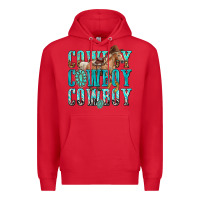 Red cowboy cowboy cowboy Premium Hoodie - texasbilliewilder