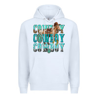 White cowboy cowboy cowboy Premium Hoodie - texasbilliewilder