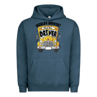 Pigment Midnight Navy worlds greatest school bus driver Urban Hoodie - MaliasSmallBusiness