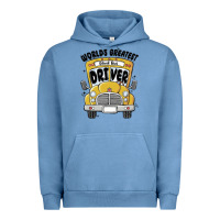 Pigment Pebble Blue worlds greatest school bus driver Urban Hoodie - MaliasSmallBusiness