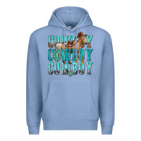 Colony Blue cowboy cowboy cowboy Premium Hoodie - texasbilliewilder