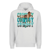 Dove Grey cowboy cowboy cowboy Premium Hoodie - texasbilliewilder