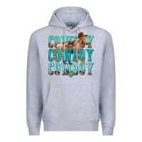Heather Grey cowboy cowboy cowboy Premium Hoodie - texasbilliewilder