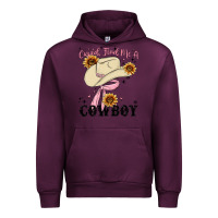 Mauve Wine cupid find me a cowboy Urban Hoodie - MaliasSmallBusiness