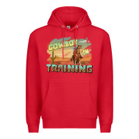Red cowboy in training Premium Hoodie - texasbilliewilder