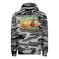 Slate Camo cowboy in training Premium Hoodie - texasbilliewilder