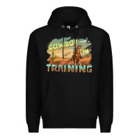 Black cowboy in training Premium Hoodie - texasbilliewilder