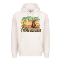 Pale Pink cowboy in training Premium Hoodie - texasbilliewilder
