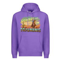 Purple cowboy in training Premium Hoodie - texasbilliewilder
