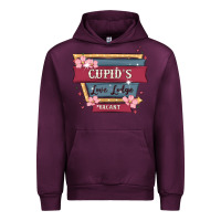 Mauve Wine cupid's love lodge Urban Hoodie - MaliasSmallBusiness