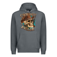 Rock cowboy killer with skull Premium Hoodie - texasbilliewilder