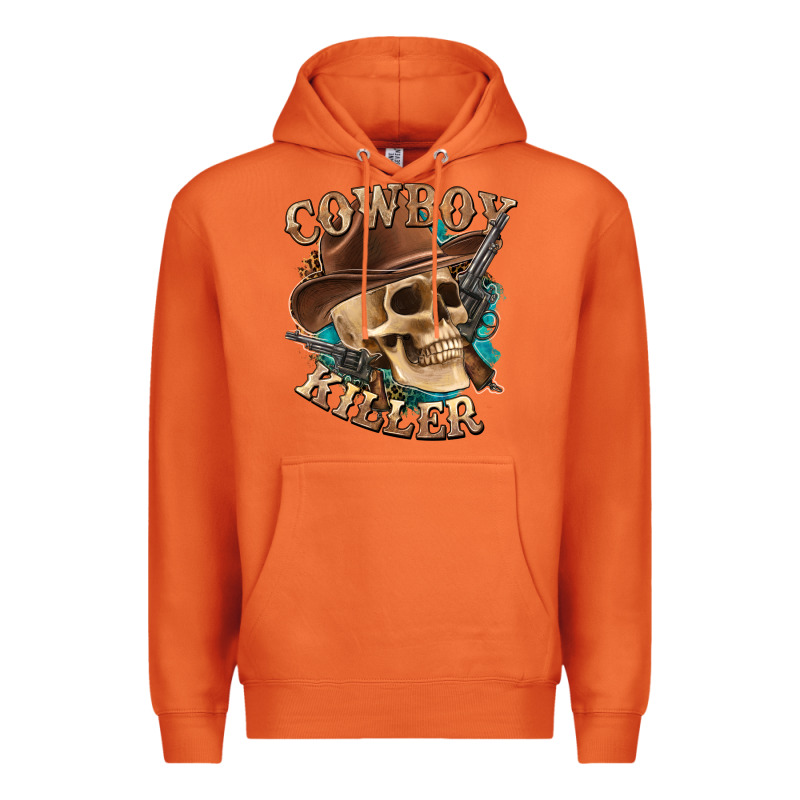 Cowboy Killer With Skull Premium Hoodie by texasbilliewilder | Teevron