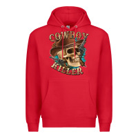 Red cowboy killer with skull Premium Hoodie - texasbilliewilder
