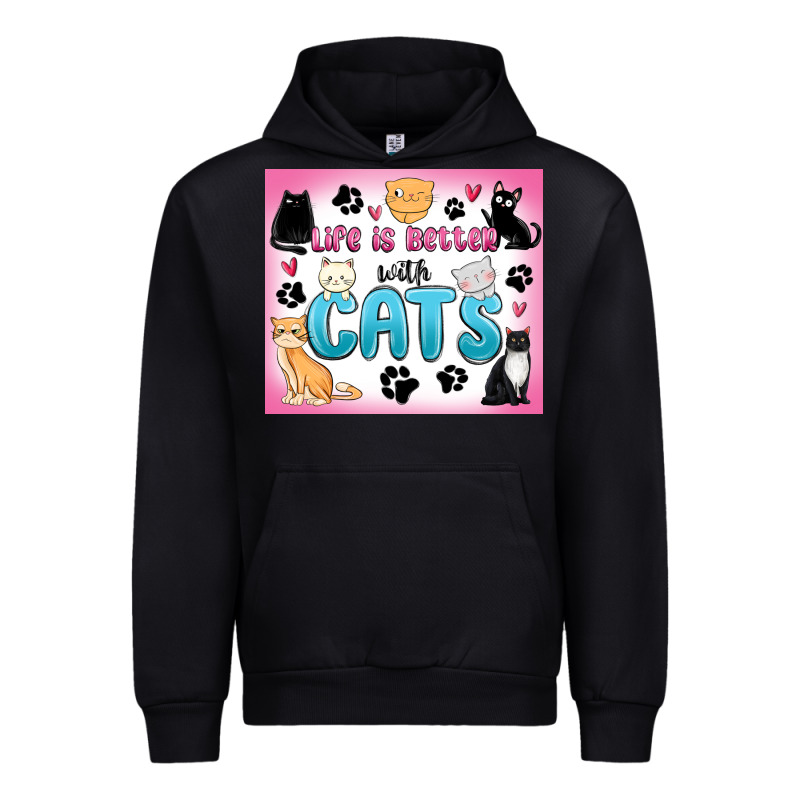 Life Is Better With Cats Urban Hoodie by MaliasSmallBusiness | Teevron