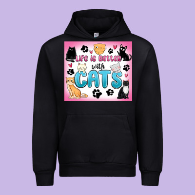 Urban Hoodie life is better with cats