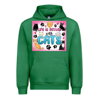 Emerald life is better with cats Urban Hoodie - MaliasSmallBusiness