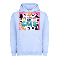 Pigment Grape Ice life is better with cats Urban Hoodie - MaliasSmallBusiness