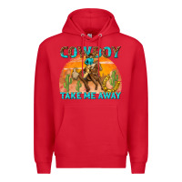 Red cowboy take me away Premium Hoodie - texasbilliewilder