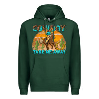 Sports Green cowboy take me away Premium Hoodie - texasbilliewilder