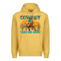 Antique Gold cowboy take me away Premium Hoodie - texasbilliewilder