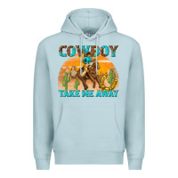 Blue Mist cowboy take me away Premium Hoodie - texasbilliewilder