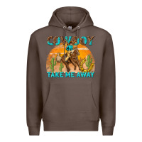 Coffee cowboy take me away Premium Hoodie - texasbilliewilder