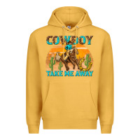 Mustard cowboy take me away Premium Hoodie - texasbilliewilder