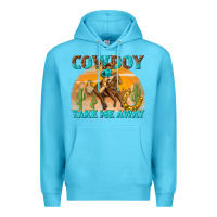 Ocean Blue cowboy take me away Premium Hoodie - texasbilliewilder