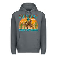 Rock cowboy take me away Premium Hoodie - texasbilliewilder
