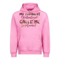 Fuchsia Pink my favorite valentine calls me mama Urban Hoodie - MaliasSmallBusiness