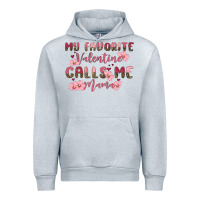 Heather Grey my favorite valentine calls me mama Urban Hoodie - MaliasSmallBusiness