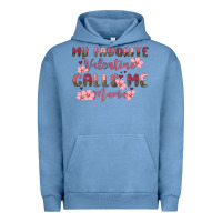 Pigment Pebble Blue my favorite valentine calls me mama Urban Hoodie - MaliasSmallBusiness