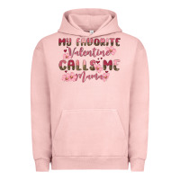 Pigment Salmon my favorite valentine calls me mama Urban Hoodie - MaliasSmallBusiness