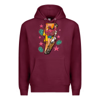 Burgundy cowgirl with lightning bolt Premium Hoodie - texasbilliewilder
