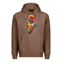 Chestnut cowgirl with lightning bolt Premium Hoodie - texasbilliewilder