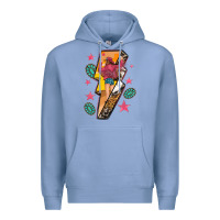 Colony Blue cowgirl with lightning bolt Premium Hoodie - texasbilliewilder