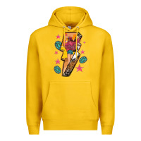 Lemon cowgirl with lightning bolt Premium Hoodie - texasbilliewilder