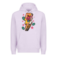 Lilac cowgirl with lightning bolt Premium Hoodie - texasbilliewilder