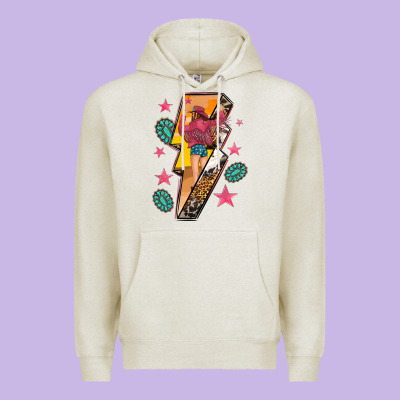 Premium Hoodie cowgirl with lightning bolt
