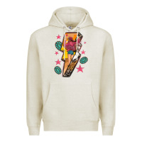 Oatmeal Heather cowgirl with lightning bolt Premium Hoodie - texasbilliewilder