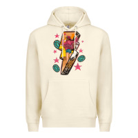 Sandshell cowgirl with lightning bolt Premium Hoodie - texasbilliewilder