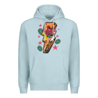 Blue Mist cowgirl with lightning bolt Premium Hoodie - texasbilliewilder